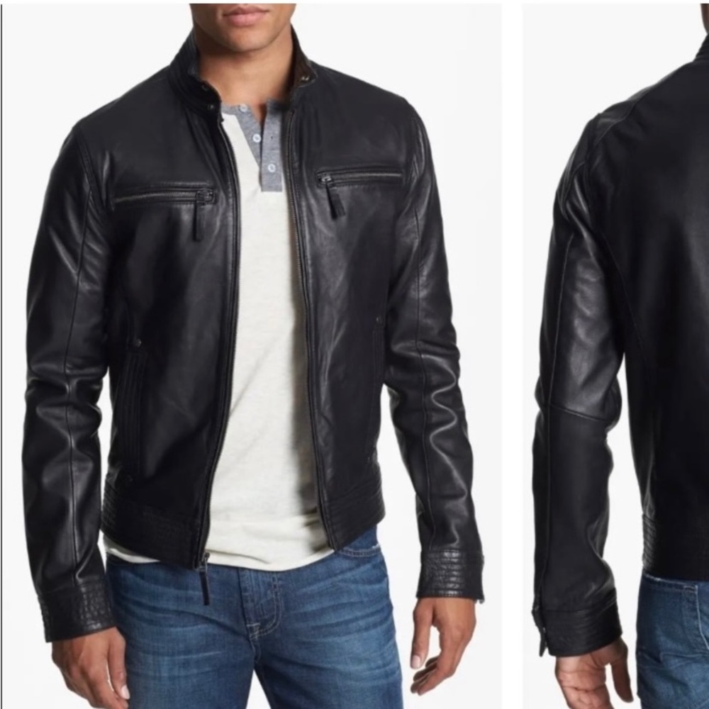 7 Diamonds 100% Leather Moto Jacket